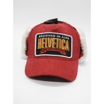HELVETICA CAP RED FOURRURE