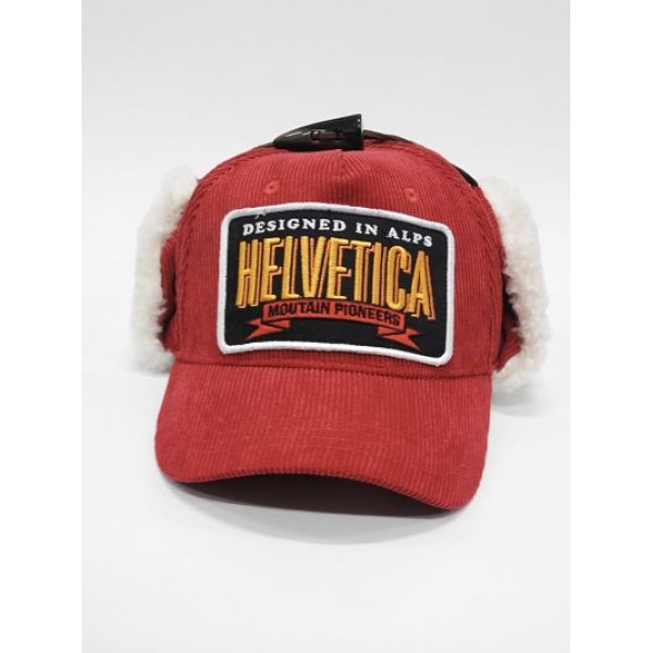 HELVETICA CAP RED FOURRURE