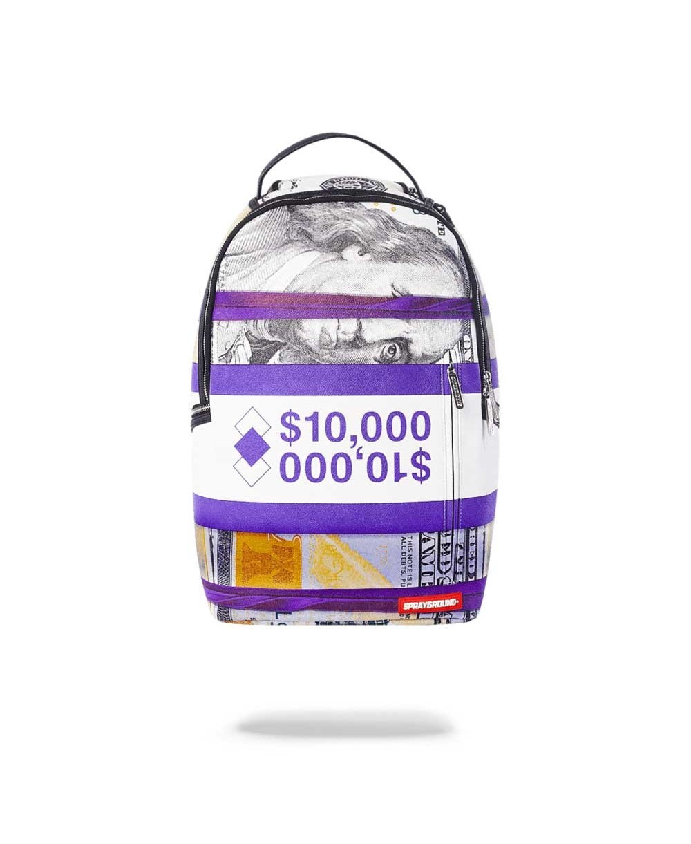 Purple Money Bands Backpack Purple/White 910B1577NSZ