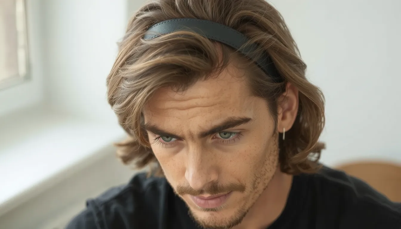 serre tete homme coiffure
